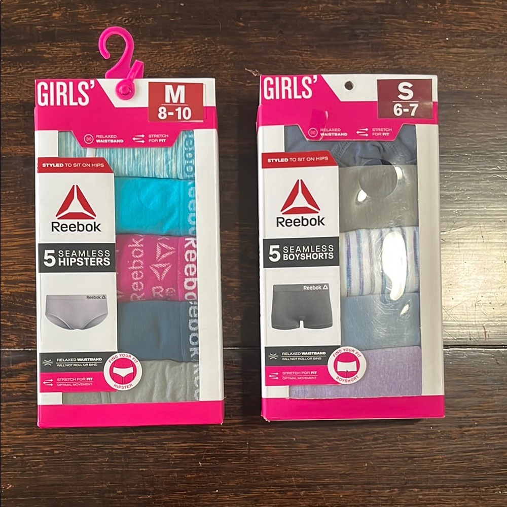 Reebok Girls' Seamless Underwear Set